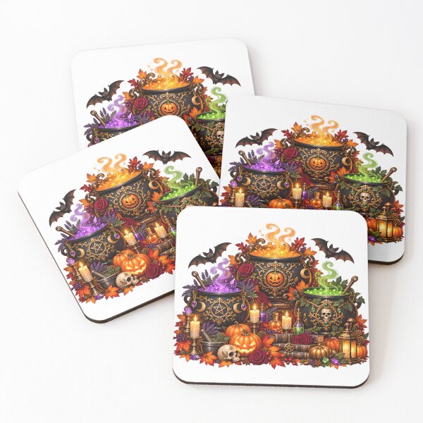 Item preview, Enchanted Witch Kettle Trio – Gothic Halloween designed and sold by Clothes With Smiling Animals Walt Gral.