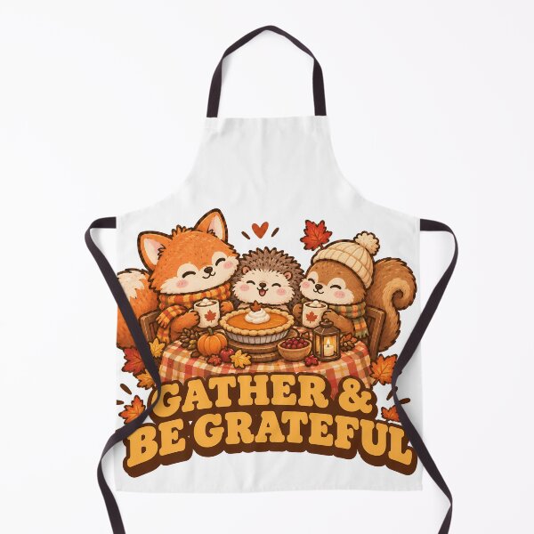 Item preview, Gather And Be Grateful Cute Fox Hedgehog Squirrel Thanksgiving designed and sold by ianm1028.