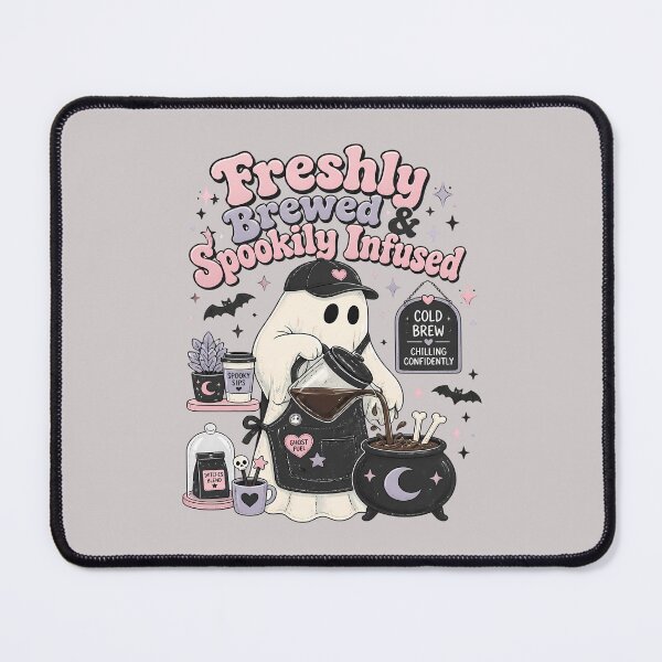 Item preview, Spooky Ghost Coffee – Cute Halloween Barista designed and sold by Art-Arcade6.