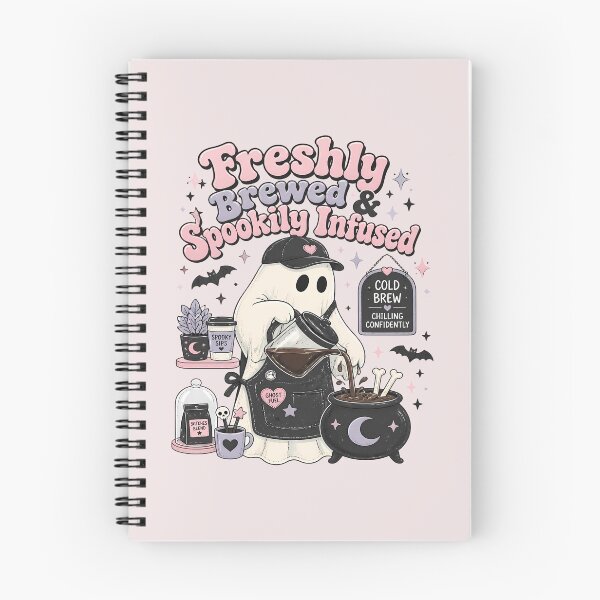 Item preview, Spooky Ghost Coffee – Cute Halloween Barista  designed and sold by Art-Arcade6.
