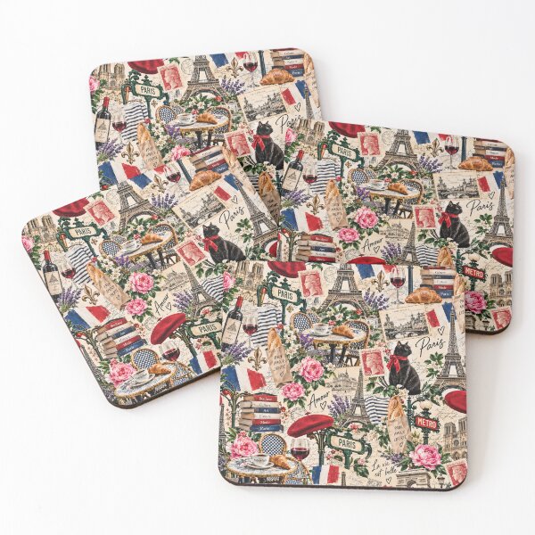 Item preview, Vintage France Paris Travel Scrapbook Collage Eiffel Tower Romantic designed and sold by MetaModel Editions.