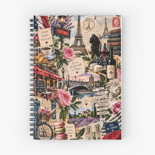 Item preview, Vintage France Paris Travel Scrapbook Collage Eiffel Tower Romantic designed and sold by MetaModel Editions.