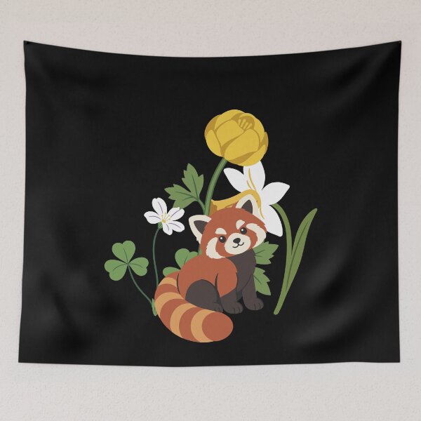 Item preview, Red Panda · Flowers · Nature designed and sold by Sir-Freaky.