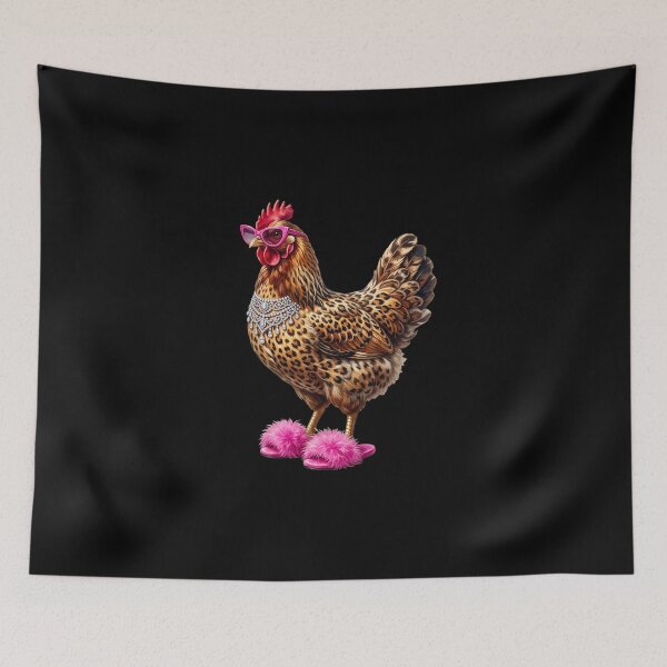 Item preview, Glam Chicken with Pink Sunglasses designed and sold by dudelinart.