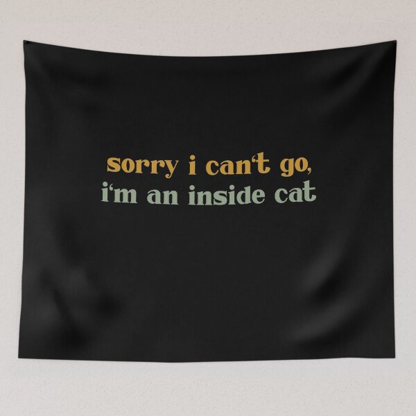 Item preview, Sorry I Can't Go, I'm an Inside Cat Shirt - Introvert Cat Lover Gift designed and sold by faridman.