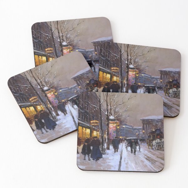 Item preview, boulevard de la madeleine winter 1  by Edouard cortès - Edouard cortès artwork designed and sold by namikikkik.