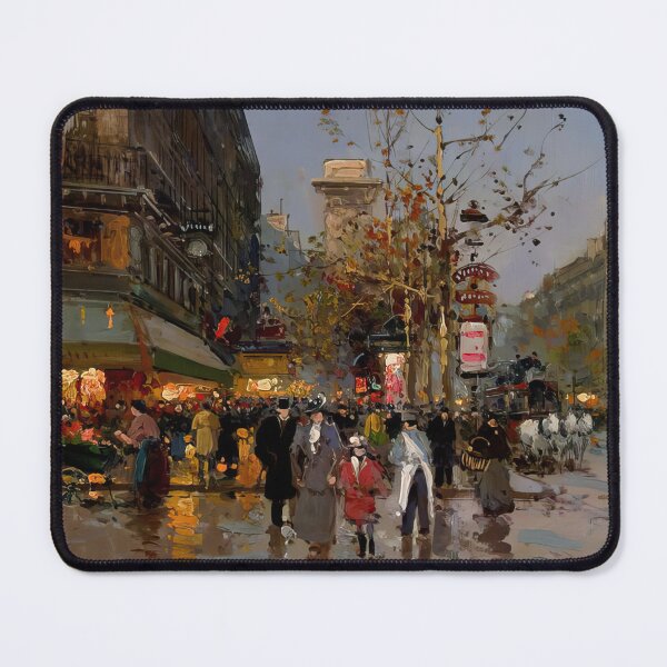 Item preview, boulevard et la porte st denis by Edouard cortès - Edouard cortès artwork designed and sold by namikikkik.