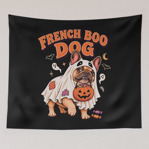 Item preview, French Boo Dog Cute French Bulldog Ghost Halloween Pumpkin designed and sold by JerdbordinShop.