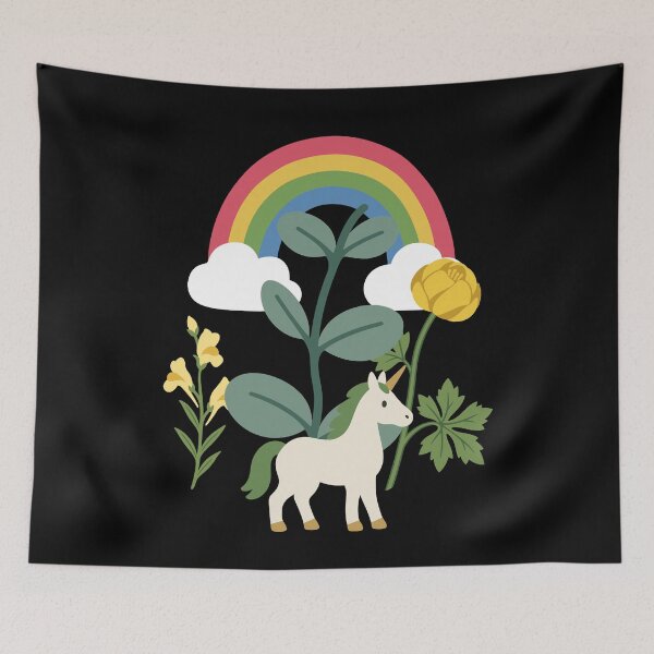 Item preview, Rainbow with clouds · Nature · Flowers · Unicorn designed and sold by Sir-Freaky.