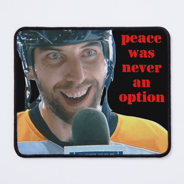 Item preview, Hockey Player Peace Was Never An Option NESN Meme designed and sold by CHAREEMAN.