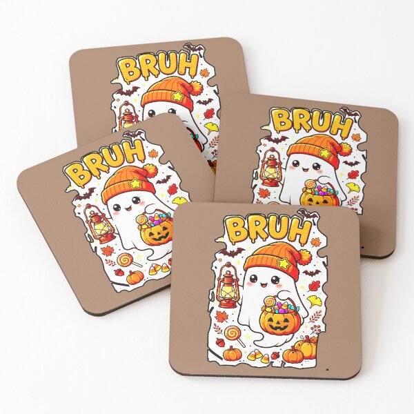 Item preview, Bruh Ghost Kawaii Halloween T-Shirt Hat Autumn Pumpkin Candy designed and sold by AstronautMerch.