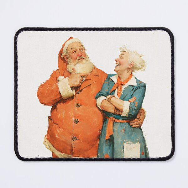Item preview, Santa and Mrs. Claus Sharing a Laugh designed and sold by junkydotcom.