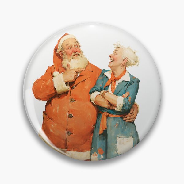 Item preview, Santa and Mrs. Claus Sharing a Laugh designed and sold by junkydotcom.