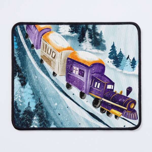 Item preview, Magical Christmas Train in Snowy Winter Forest designed and sold by DigiBlossom.