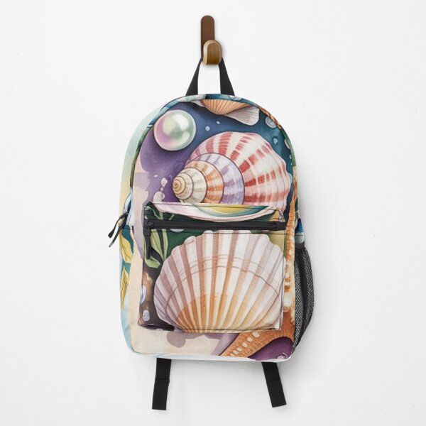 Item preview, Elegant Seashell and Pearl Coastal Watercolor designed and sold by NatArtSA.