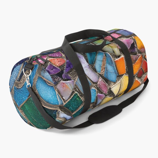 Item preview, Vibrant Antoni Gaudi Inspired Mosaic Fragment Abstract Trencadís Stained Glass Art  designed and sold by GrinGalore.