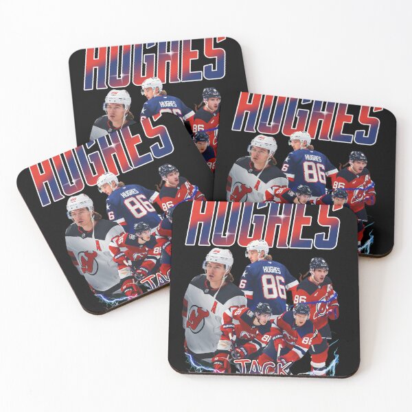Artikelvorschau, Jack Hughes Hockey Star Collage Kunstdesign entworfen und verkauft von CHAREEMAN.