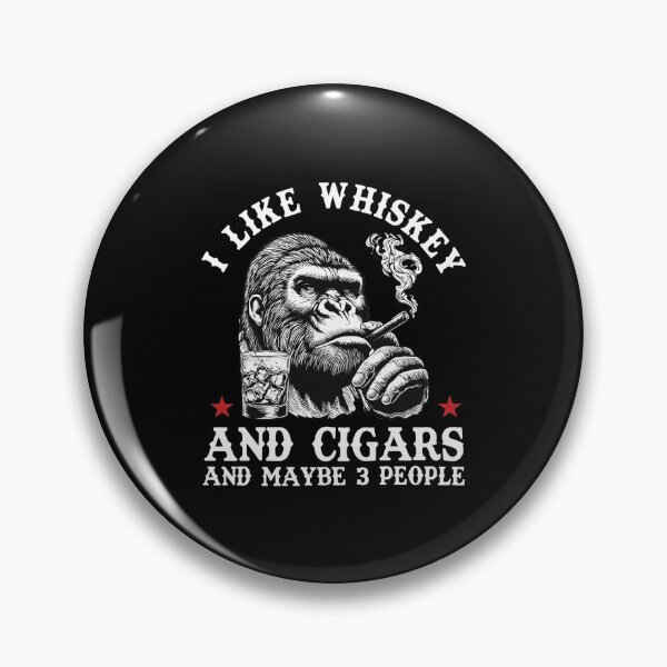 Item preview, Whiskey Cigar Gorilla "Maybe 3 People" Design designed and sold by CHAREEMAN.