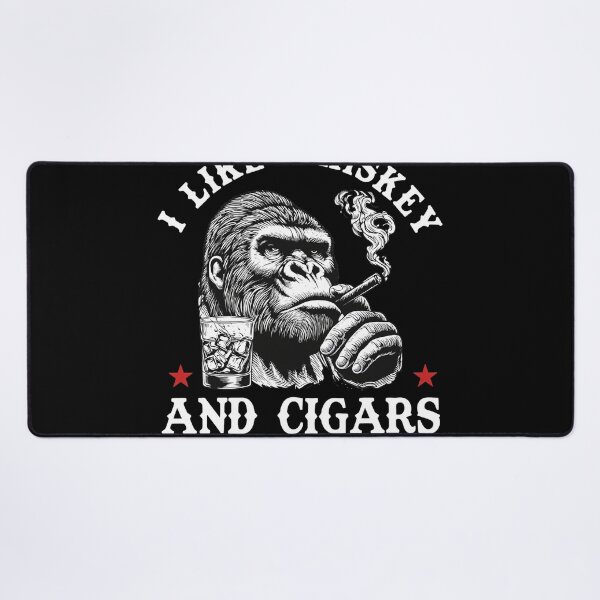 Item preview, Whiskey Cigar Gorilla "Maybe 3 People" Design designed and sold by CHAREEMAN.