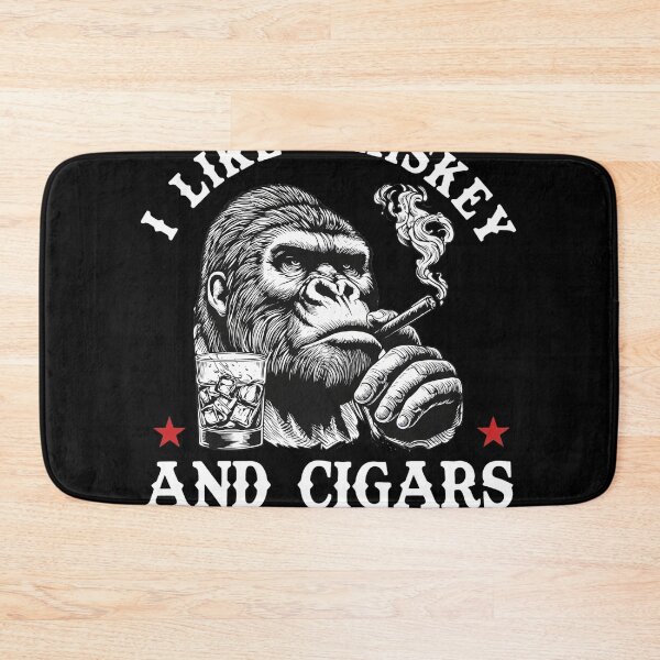 Item preview, Whiskey Cigar Gorilla "Maybe 3 People" Design designed and sold by CHAREEMAN.