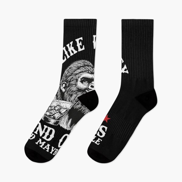Item preview, Whiskey Cigar Gorilla "Maybe 3 People" Design designed and sold by CHAREEMAN.