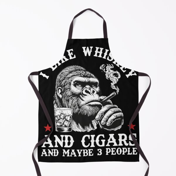 Item preview, Whiskey Cigar Gorilla "Maybe 3 People" Design designed and sold by CHAREEMAN.