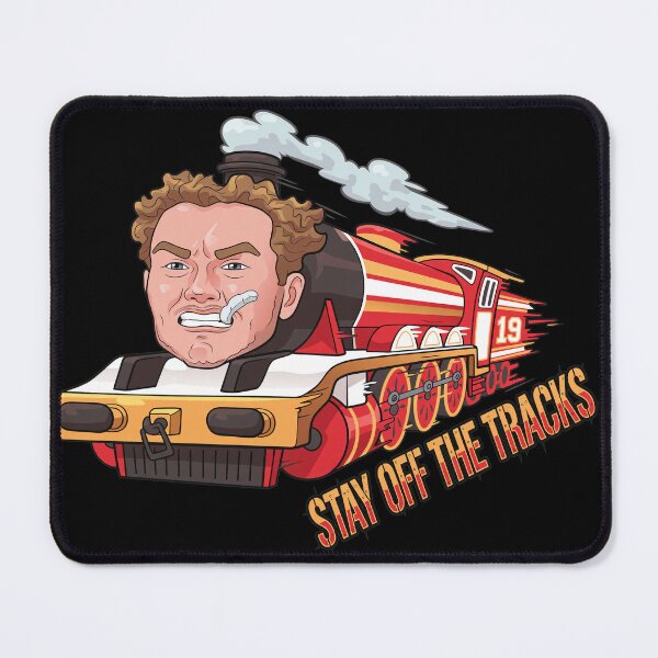 Item preview, Head Locomotive "Stay Off The Tracks" Caricature designed and sold by CHAREEMAN.