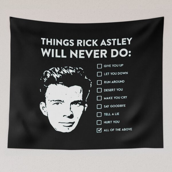 Item preview, Things Rick Astley Will Never Do designed and sold by JORDANWANKWO.