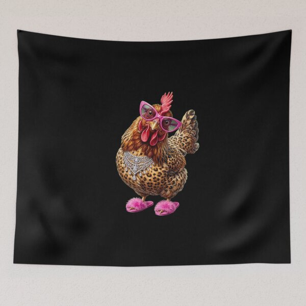 Item preview, Sassy Leopard Print Diva Chicken  designed and sold by dudelinart.