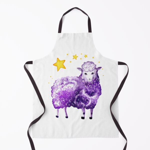 Item preview, Cute Purple Sheep under Bright Night Stars designed and sold by DigiBlossom.