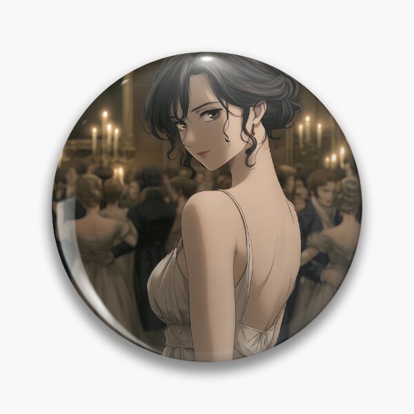 Item preview, Elizabeth Bennet at the Ball — Pride and Prejudice Anime Art designed and sold by Hartfield Press.