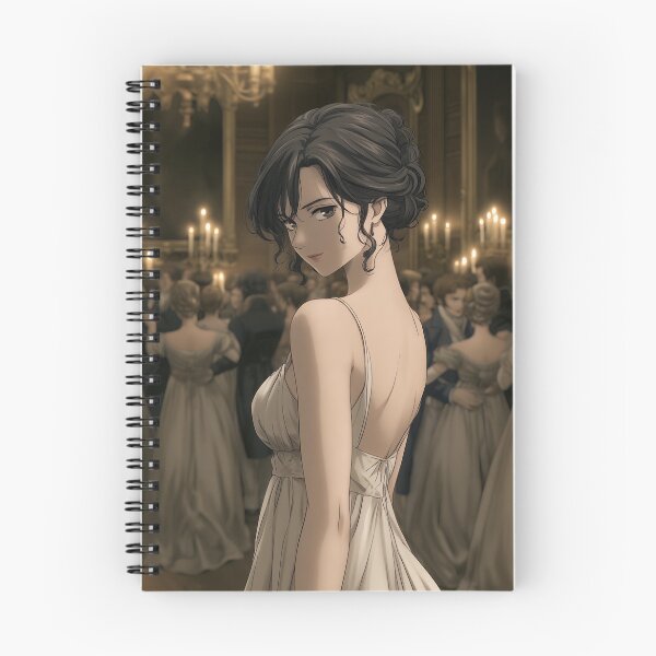 Item preview, Elizabeth Bennet at the Ball — Pride and Prejudice Anime Art designed and sold by Hartfield Press.