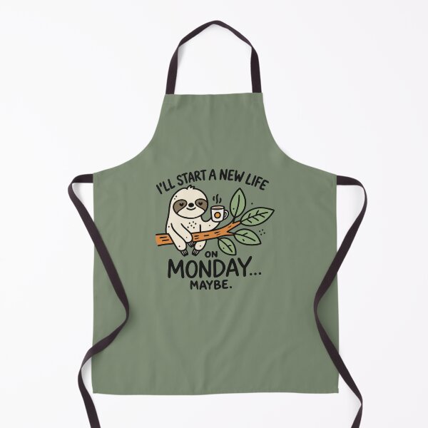 Item preview, I'll Start a New Life on Monday | Funny Sloth designed and sold by alijun.