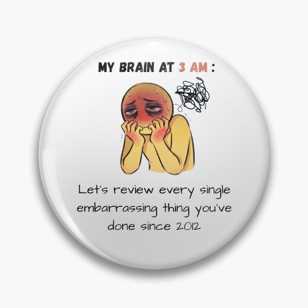 Item preview, My Brain At 3 AM - Funny Overthinking & Regret Meme Cartoon Design designed and sold by Specialdesign10.