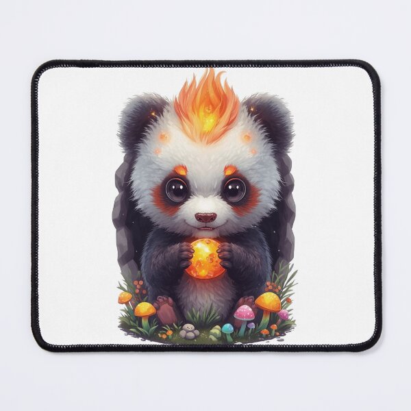 Item preview, Magical Element Panda Holding Glowing Fire Sun Orb designed and sold by OlesiaCraft.