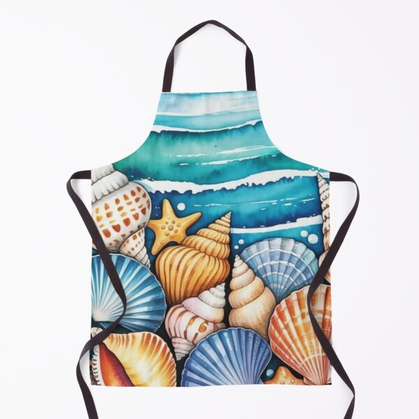Item preview, Watercolor Seashell Beach Circle Coastal Ocean Design designed and sold by NatArtSA.