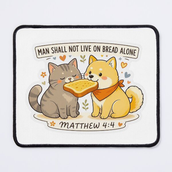 Item preview, Matthew 4:4 Man Shall Not Live On Bread Alone designed and sold by plushism.
