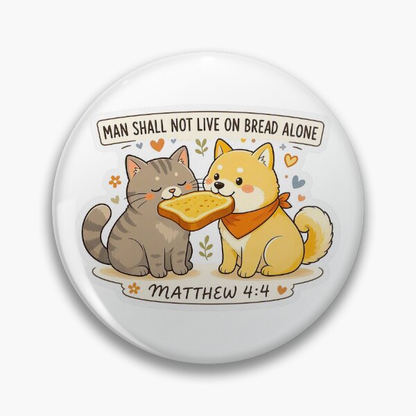 Item preview, Matthew 4:4 Man Shall Not Live On Bread Alone designed and sold by plushism.