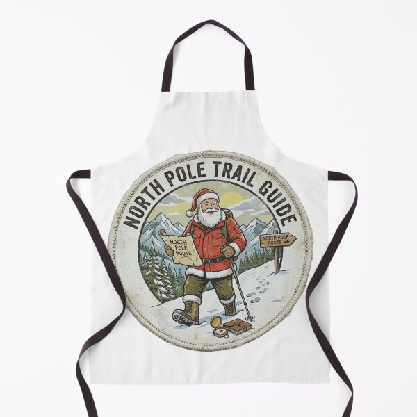 Item preview, North Pole Trail Guide Vintage Outdoor Christmas Santa Emblem designed and sold by GabeMountainArt.
