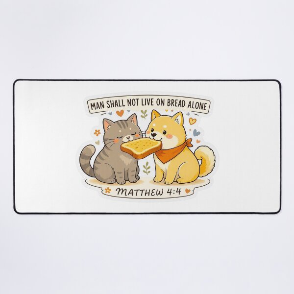 Item preview, Matthew 4:4 Man Shall Not Live On Bread Alone designed and sold by plushism.