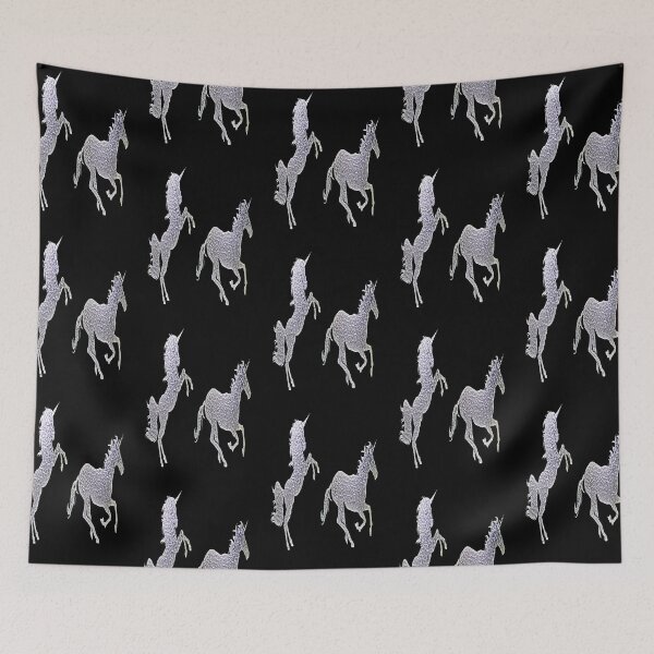 Item preview, Pareja de unicornio plateada-Negro designed and sold by Yamy Morrell Art and Design.