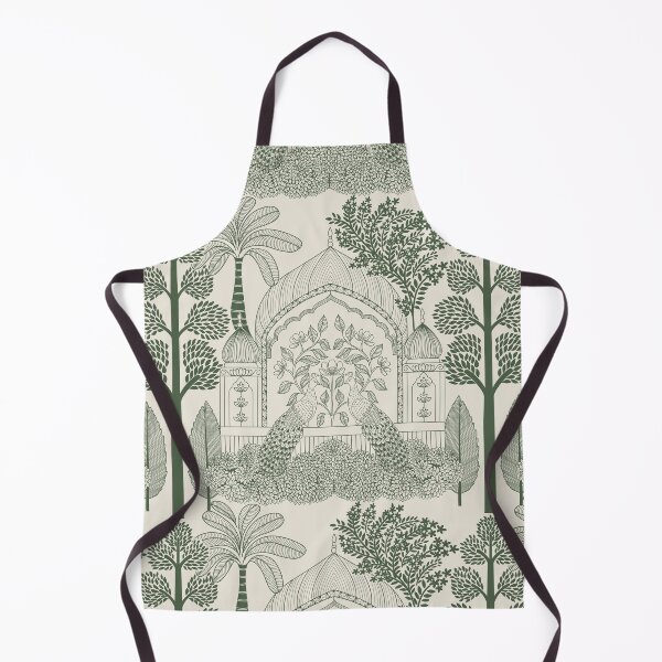 Item preview, Forest Green Peacock Toile Botanical Palace Arch Pattern designed and sold by DColourMuse.