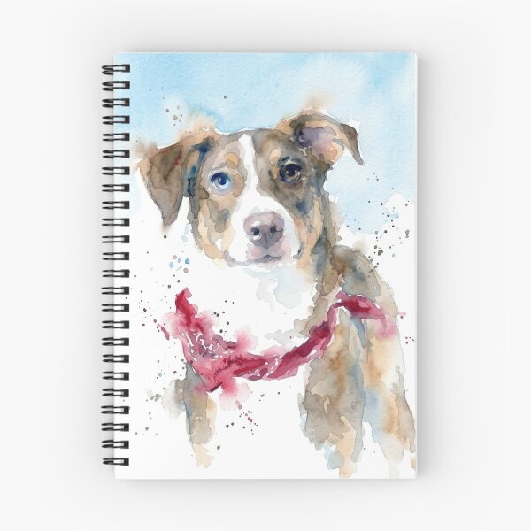 Item preview, Dog Portrait, Heterochromia, Red Bandana designed and sold by caracatita75.