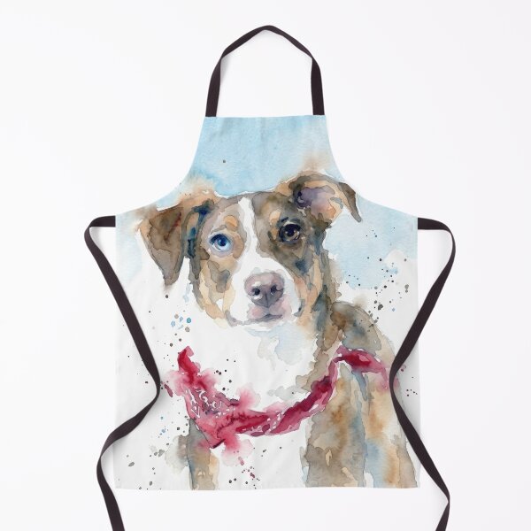 Item preview, Dog Portrait, Heterochromia, Red Bandana designed and sold by caracatita75.