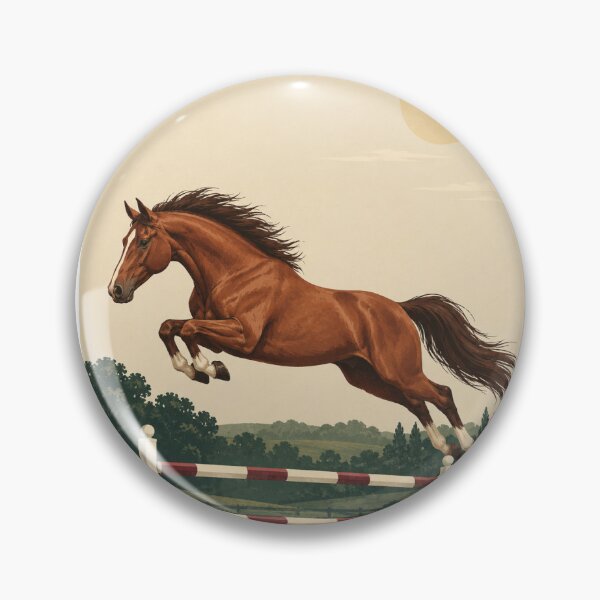Item preview, Vintage Jumping Horse - Classic Equestrian Countryside designed and sold by Glottopia.