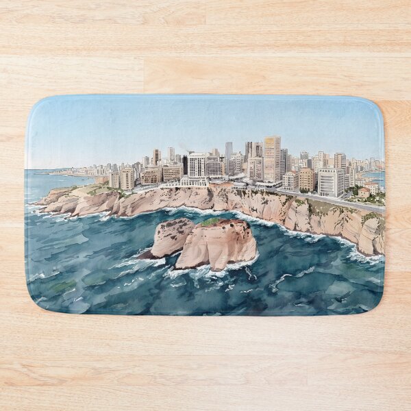Item preview, Beirut Lebanon Travel Poster – Cityscape Wall Art designed and sold by POSTERIOCREW.