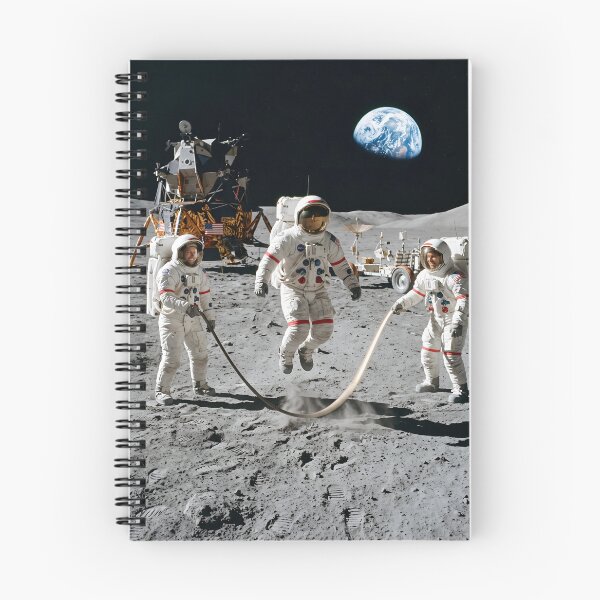 Item preview, NASA astronaut jumping rope on the moon designed and sold by WiseBow.