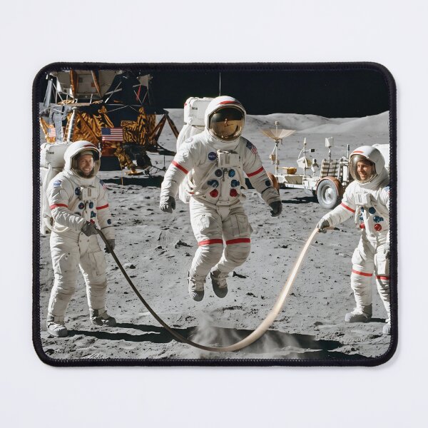 Item preview, NASA astronaut jumping rope on the moon designed and sold by WiseBow.