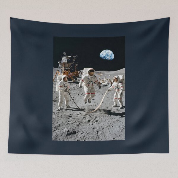 Item preview, NASA astronaut jumping rope on the moon designed and sold by WiseBow.