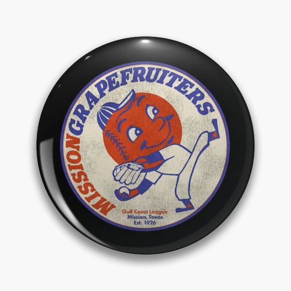 Item preview, Vintage Texas Grapefruit Fruit Baseball Mascot Badge designed and sold by quitofbortshcb.